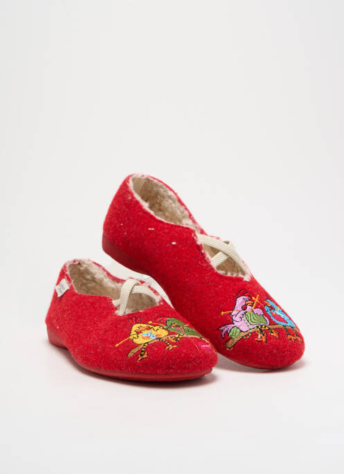 Chaussons/Pantoufles rouge LA MAISON DE L'ESPADRILLE pour femme