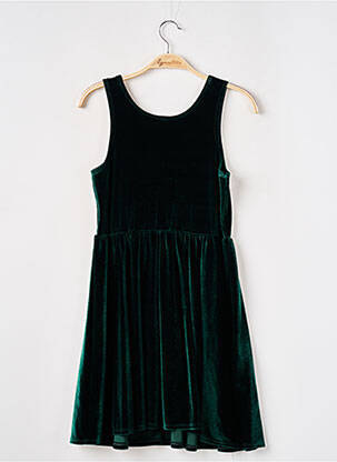 Robe courte coupe évasée fines bretelles vert AMERICAN APPAREL femme