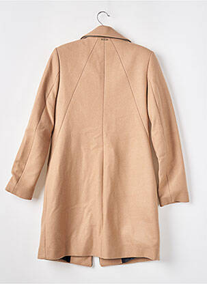 Manteau long coupe cintrée sans capuche beige ONE STEP femme