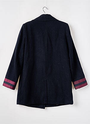 Manteau long coupe cintrée sans capuche bleu MANGO & SALT femme