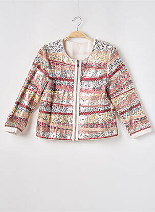 Veste chic fermeture boutonnée sur le devant beige SANS MARQUE femme