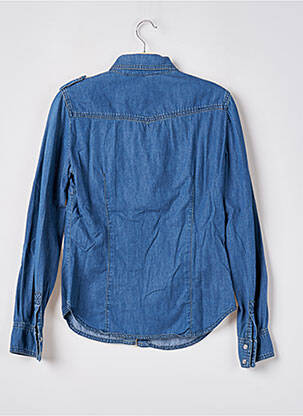 Chemisier coupe cintrée manches longues bleu MANGO femme
