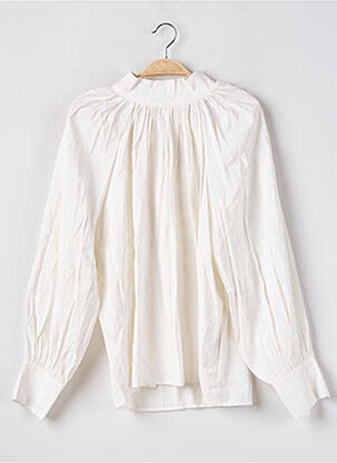 Blouse fermeture boutonnée au dos manches longues beige MOLLY BRACKEN femme