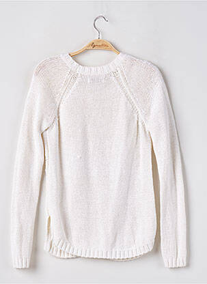 Pull coupe cintrée manches longues blanc ABERCROMBIE & FITCH femme