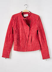 Veste en cuir rouge BEST MOUNTAIN pour femme seconde vue
