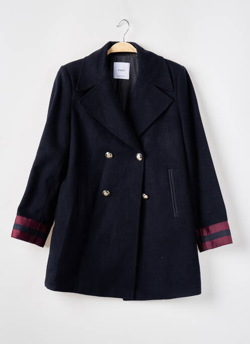 Manteau long coupe cintrée sans capuche bleu MANGO & SALT femme