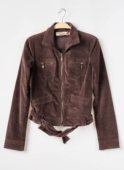 Veste casual marron BERSHKA pour femme