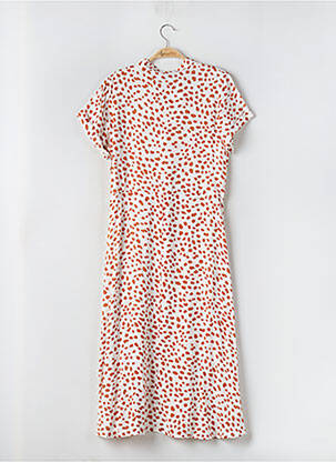 Robe longue imprimé fantaisie manches courtes orange LUNA TUCCINI femme