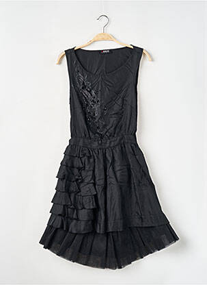 Robe mi-longue sans manche sans manche noir MORGAN femme
