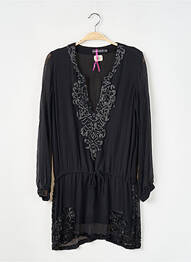 Robe courte manches longues manches longues noir ANTIK BATIK femme