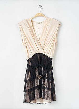 Robe courte sans manche sans manche beige SANDRO femme