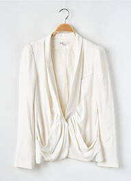 Veste chic tissage crêpe blanc MAJE femme