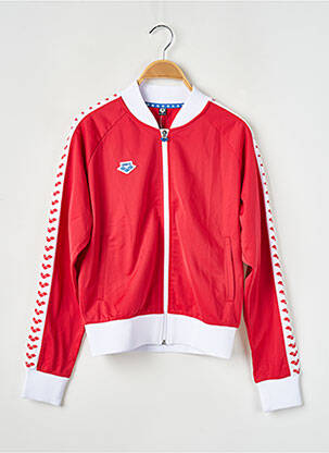 Blouson effet matière satinée rouge ARENA femme