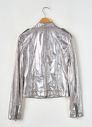 Veste casual col tailleur argent MANGO femme