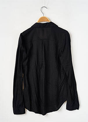 Chemisier tissage popeline manches longues noir HEINE femme