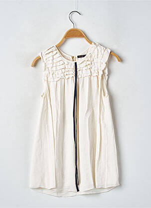 Top tissage crêpe sans manche beige MAJE femme