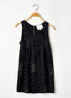 Tunique sans manche tissage crêpe noir MADISON MARCUS femme