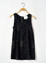 Tunique sans manche tissage crêpe noir MADISON MARCUS femme