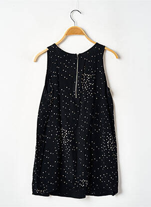 Tunique sans manche tissage crêpe noir MADISON MARCUS femme