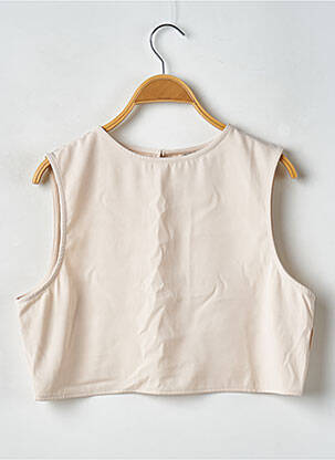 Top stretch sans manche beige NASTY GAL femme
