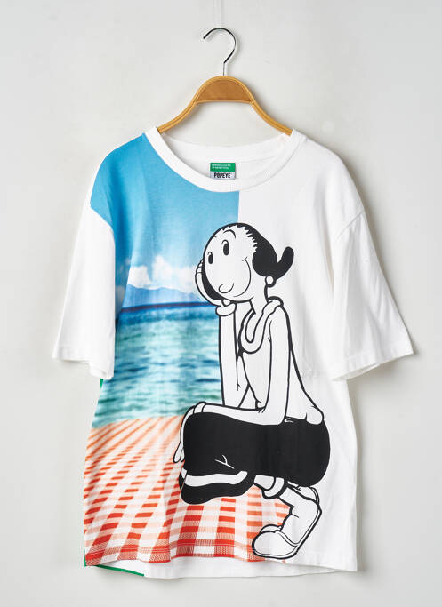 T-shirt blanc BENETTON pour femme
