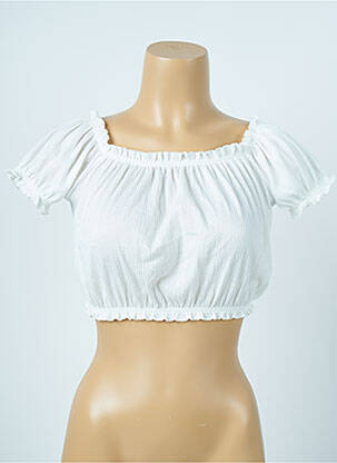 Blouse manches courtes manches courtes blanc DIVIDED H&M femme