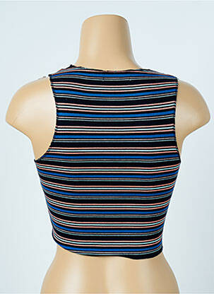 Débardeur tissage côtelé sans manche bleu ZARA femme