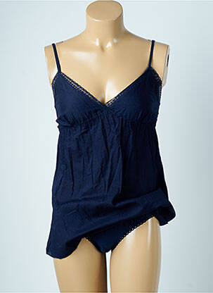 Ensemble lingerie culotte bleu GERMAINE DES PRÉS femme