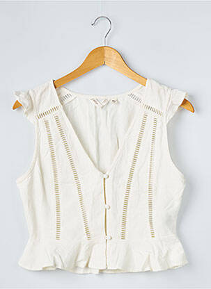 Chemisier fermeture boutonnée sur le devant manches courtes beige BILLABONG X SINCERELY JULES femme