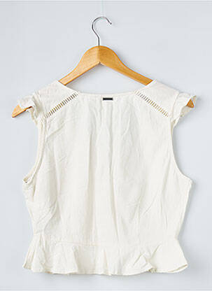 Chemisier fermeture boutonnée sur le devant manches courtes beige BILLABONG X SINCERELY JULES femme