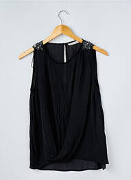 Top coupe fluide sans manche noir TRAFALUC femme