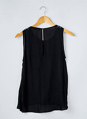Top coupe fluide sans manche noir TRAFALUC femme