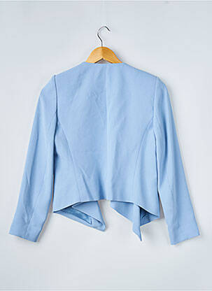 Veste chic tissage crêpe bleu MANGO femme