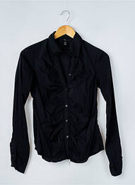 Chemisier coupe cintrée manches longues noir H&M femme