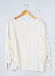 Blouse col rond manches 3/4 beige SAINT HILAIRE femme