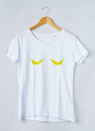 T-shirt coupe droite manches courtes blanc B&C femme