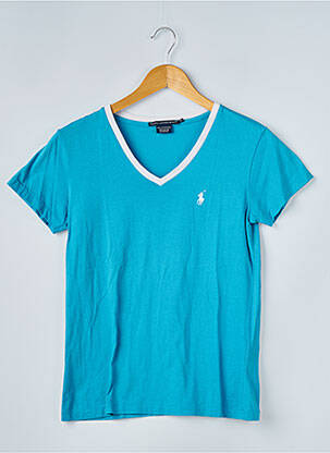 T-shirt coupe droite manches courtes bleu RALPH LAUREN femme