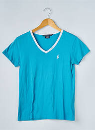 T-shirt coupe droite manches courtes bleu RALPH LAUREN femme