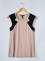 Top tissage jersey sans manche beige BCBGMAXAZRIA femme