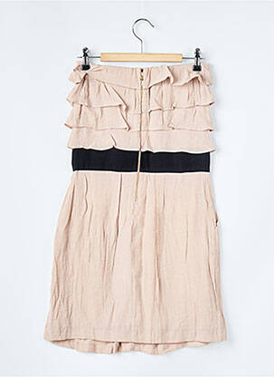 Robe courte coupe fluide sans manche beige SANDRO femme