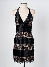 Robe courte fermeture zippée au dos sans manche noir BCBGMAXAZRIA femme
