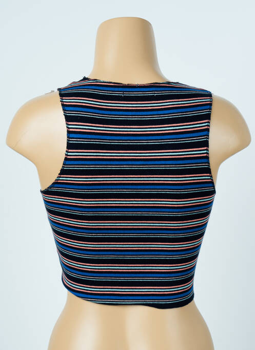 Débardeur tissage côtelé sans manche bleu ZARA femme