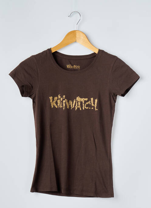 T-shirt sérigraphie manches courtes marron KILIWATCH femme