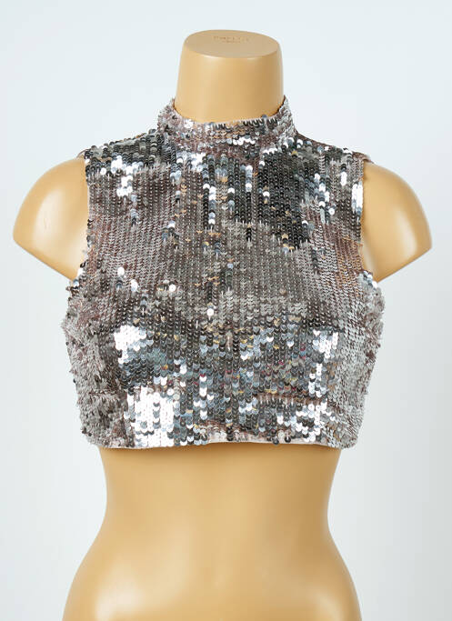 Top argent ASOS pour femme