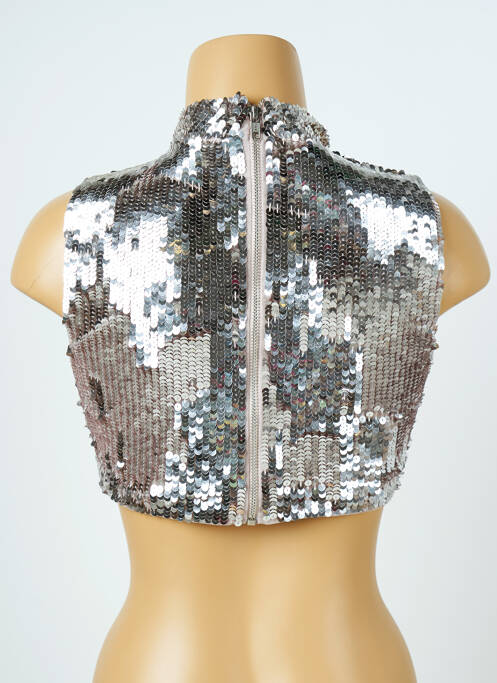 Top argent ASOS pour femme