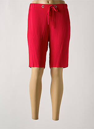 Bermuda taille élastique taille normale rouge MERI & ESCA femme