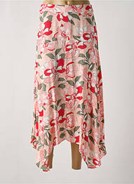 Jupe longue tissage crêpe rose TAIFUN femme