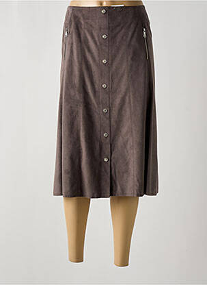 Jupe mi-longue coupe droite gris GERRY WEBER femme