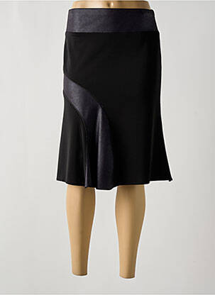 Jupe mi-longue stretch noir FRANCE RIVOIRE femme