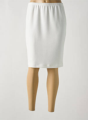 Jupe mi-longue coupe droite beige TELMAIL femme